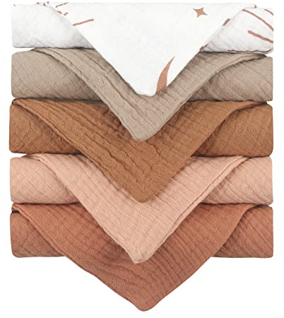 Baby Handtuch Set Zahnen Lätzchen Für Kleinkinder Spucktuch Gaze Baumwoll Taschentuch Schweißwischtuch Neugeborene Badetuch 5 Stück