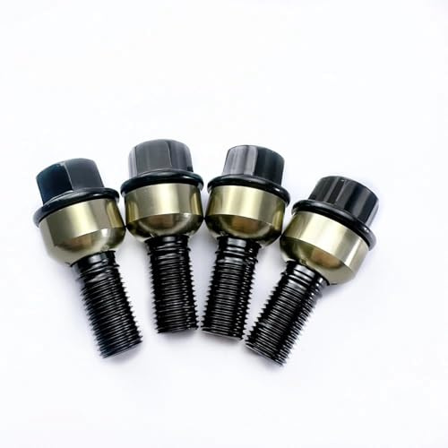MINJKL Bulloni Antifurto Compatibile con Porsche per Macan 4 Pezzi/5 Pezzi Bullone Viti per Pneumatici Bulloni Ruota Dadi Bloccaggio Chiave Dado Ruota OEM: 97036120300 WHT006978(4PCS)