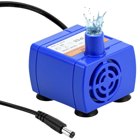 QWORK® Super Leise Ersatzpumpe für Blumen Katzenbrunnen - 12V AC 2W 2,1L Wasserpumpe für Katzen Trinkbrunnen