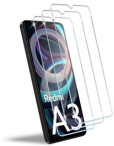 HidWee Kompatibel mit Xiaomi Redmi A3 für Panzerglas Schutzfolie | 3 Stück 9H Härte Schutzglas, Anti-Kratzen Displayschutzfolie, Anti-Bläschen Panzer Schutz Glas, HD Clear Displayschutz