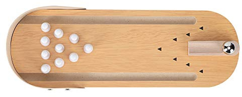 Ailgely Mini Juego de Bolos para Niños y Adultos, Juguete de Mesa Portátil de Escritorio con Bolas de Boliche y Bolas de Acero, Ideal para la Fiesta Familiar Jugando Juegos de