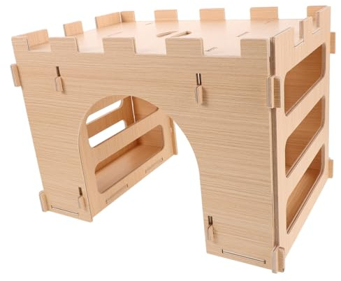 VERDANVERSE Heufutterautomat Hase Heu Für Kaninchen Futterautomat Kleiner Heufutterautomat Holz Hasen Heufutterständer Heuaufbewahrung Für Kaninchen Holz