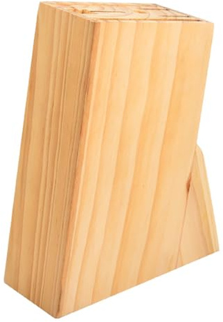 Hohopeti Supporto per Coltelli da Cucina in Legno Naturale Porta Utensili Stabile e Compatto Organizer per Taglieri e Coltelli con Design Liscio e Sicuro per Bancone