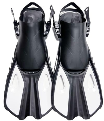BlissfulAbode 1 par de aletas de esnórquel, cómodas, resistentes al desgaste, ajustables, profesionales, accesorios de equipo de buceo, color blanco