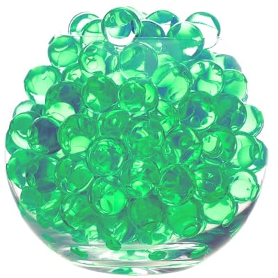 OUFANKADI Perlas de Agua para Plantas, Perlas de Agua de 50 g para jarrones Decorativos, Velas flotantes, Perlas de Relleno de Plantas, Flores en jarrones, Centro de Boda, Relleno de jarrones (Verde)