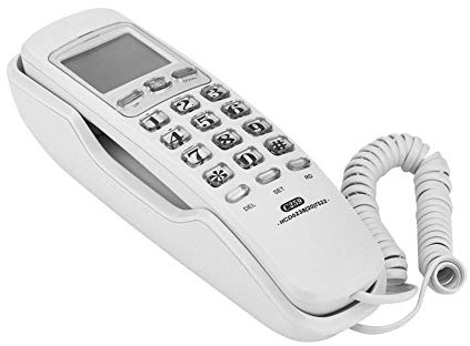 Festnetztelefon mit Kabel, tragbares, störungsfreies Desktop-Telefon zur Wandmontage, Anrufsuche/Wahlwiederholung mit Einer Taste/Anrufanzeige/Donnerschutz für Büro, Haushalt,