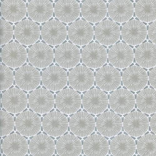 Textiles français Baumwollstoff | DIE PUSTEBLUMEN Stoff - Beige und Grau | 100% Baumwolle | Stoffbreite: 160 cm (pro Laufmeter)*