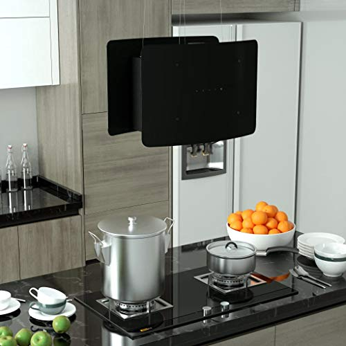 SKM Cappa da Cucina ad Isola Sospesa LCD Sensore in Vetro Temperato