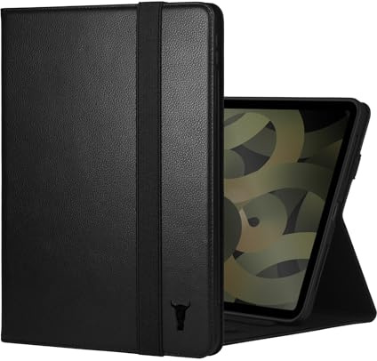 TORRO Lederhülle kompatibel mit iPad Air 11 M4 (2026), M3 (2025) & M2 (2024) und iPad Air 5. / 4. Generation - Hülle mit Standfunktion, Apple Pencil-Ladefunktion und Auto Wake/Sleep (Schwarz)