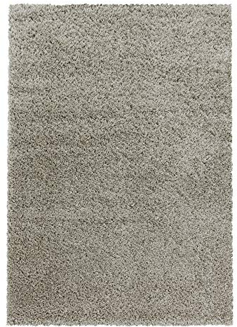 Teppium Moderner Hochflor Teppich Wohnzimmer 200x300 (200 x 290 cm) Natur - Shaggy Flauschiger Teppich, Extra Weich, Pflegeleicht und Einfarbig - für Schlafzimmer, Küche und Esszimmer