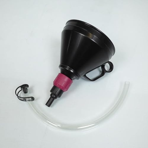 Imbuto rotondo nero con tubo flessibile e tappo Ø 165 mm per moto auto scooter