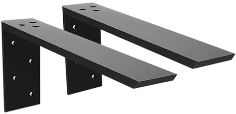 Arbeitsplattenhalterung, 2 Stück, robuste Arbeitsplatte, versteckte Halterung, Regalhalterung, 30,5 x 15,2 x 6,4 cm, L-Halterung, Metallkorbel für Quarz/Granit/Holz/Beton/Laminat-Arbeitsplatten