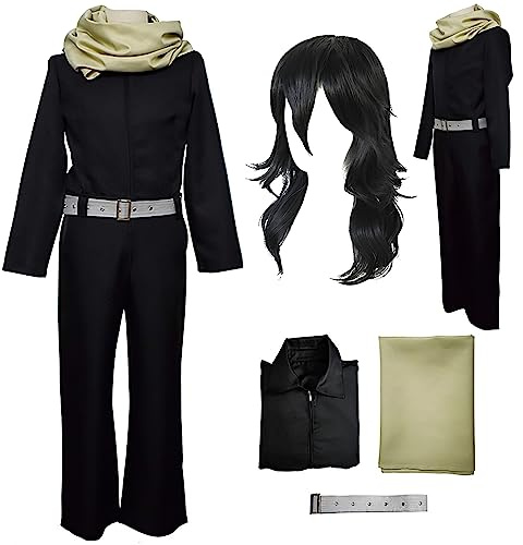 Puruuige My hero academi kostym cosplay set Shouta Aizawa cosplay kläder set uniform overall med peruk scarf för halloween