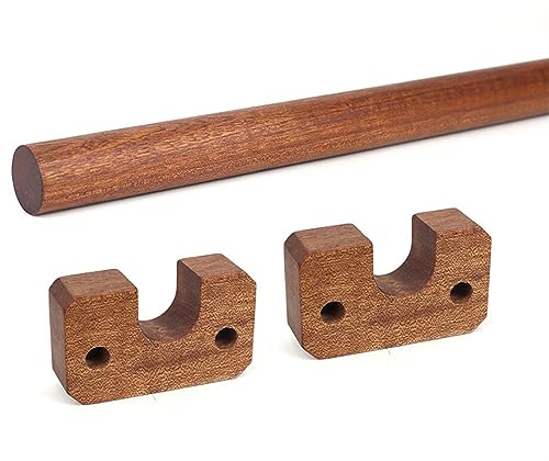 1 Stück Runden Kleiderschrankstange Kleiderstange - Hölzern Schrank-Stange Schrankrohr - Länge 50-150cm - Stange für Garderobe und Nische (Color : D3cm/1.18IN, Size : L 120cm/47.2In)