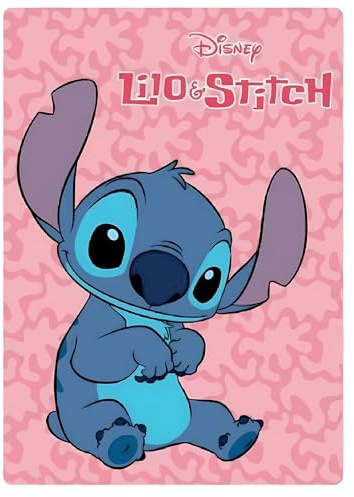 arlis Lilo Stitch Disney Fleecedecke, Rosa, 100 x 140 cm (Plaid Lilo and Stitch)