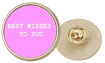 Bestwishes Art Deco Brosche / Clip, rund, Metall, goldfarben, M, Metall