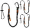 Tool Tether - Tool Lanyard with Spring Locking Aluminum Carabiner & Adjustable Loop End, 153 cm Working Length, Max Load 9KG - Tool Safety for Scaffolding & Working at Height - 3 Pack