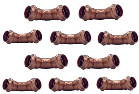 Amazinnov -Rame crimpare Raccordo tubo in rame, connettore idraulico per saldatura-Gomito-90°-crimpare-FF16___Lotto 10