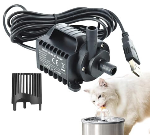 Bomba de acuario Kioriur Bomba de agua de acuario - Bomba sumergible con 8 ajustes ajustables | Bomba de agua recargable USB para acuario, fuente de agua exterior, hidroponía, estanque