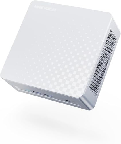 MINIS FORUM M1 Plus Mini PC, Intel Core i5-12600H Prozessor (12C/16T bis 4.5 GHz) und Intel Iris Xe Graphics, 16GB DDR5/512GB SSD, Triple 4K Display HDMI/DP/USB4, 2 x 2.5G RJ45 LAN, Wi-Fi 6e, BT5.2