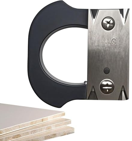 Qkbuza Recortador De Cantos | Mini Cortabordes y Cutter para Cantos | Herramienta Manual De Precisión En Acero Inoxidable Para Trabajo Con Madera PVC En Curvas Y Rectas
