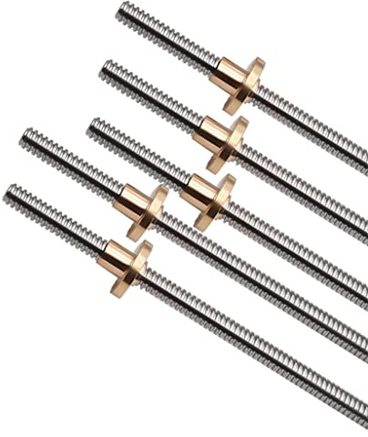 Tornillo de husillo trapezoidal T8 con tuerca de cobre, diámetro exterior de 8 mm, longitud de 8 mm, 100 mm-500 mm, tipo T, for impresoras 3D.(500mm)