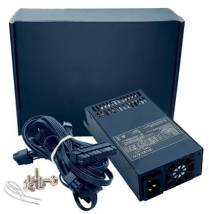 Glayent fuente de alimentación 500W PSU ATX modular integral para chasis de ordenador compacto 1U (Flex ITX), bajo de ruido