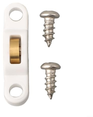 Puleggia per persiana scorrevole vecchio stile con guscio in acciaio inossidabile e ruota in rame, vintage per porte e finestre per vetri, alluminio e schermo scorrevoli (7,5 mm giallo)