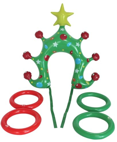 Weihnachts Ringwurfspiel, Familienfest Baumringwurf, Aufblasbares Spielzeug Für Indoor Und Outdoor Spaß Familienspiele Kinder Erwachsene