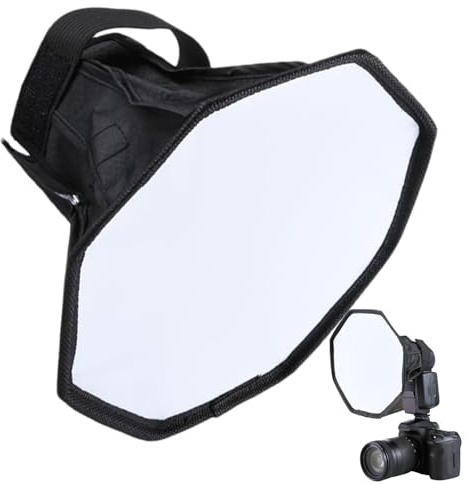 Blitz Diffusor - 12 Zoll Kamera Zubehör | Nylon Licht - Tragbarer | Fotografie Diffusor Gleichmäßige Beleuchtung Schatten Speedlight - Freie Aufnahmen Kompatibel mit den meisten DSLR SLR Kamera