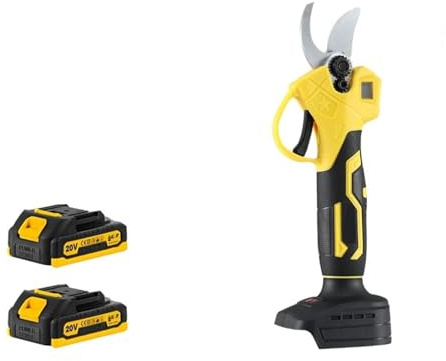Ciseaux électriques sans fil 30mm, rechargeables, balais, for l'élagage des arbres fruitiers, bonsaï, outil de jardin(2 Battery)