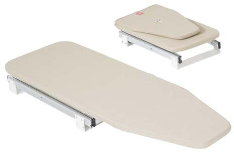 Tcatec Pull Out Ironing Board 180° Rotation Foldable Ironing Board With Heat-resistant Cover for Drawer Wardrobe, 82 x 31CM