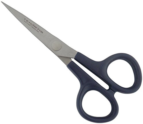 Forbici da Ricamo, Lavoro, Cucito in Acciaio Inox 13 cm con Custodia in PVC - Tenartis 551 Made in Italy