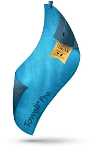 STRYVE Sporthandtuch – Das Original aus DHDL – Towell+ Pro – Active Blue – 105 x 42,5 cm – Magnetclip & Rutschschutz – Hygienisch & Funktional – Ideales Handtuch fürs Gym verfügbar