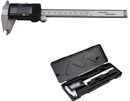 findmall Electronic Digital Caliper Stainless Steel Body with Large LCD Screen 0-6 Inches Inch/Millimeter
