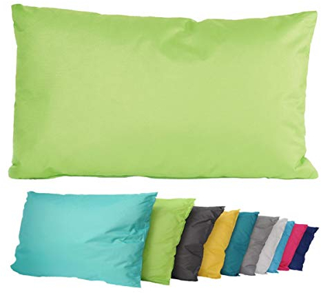 JACK Outdoor Lounge Kissen 30x50cm Dekokissen inkl. Füllung Wasserfest Sitzkissen Garten Stuhl Lotus Effekt, Farbe:Grün
