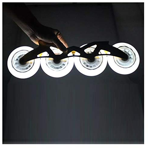YMYGCC Inliner Rollen Speed ​​Skate Flashing Rad 6 Stück 90A 90mm 100mm 110mm Eisschnelllauf leichte Räder for den Außen- und Innen 94 (Color : White 100mm)