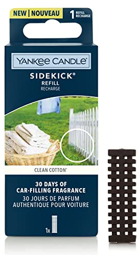Yankee Candle Sidekick Auto Lufterfrischer Nachfüllung | Clean Cotton Duftdiffusor | 1 Stück