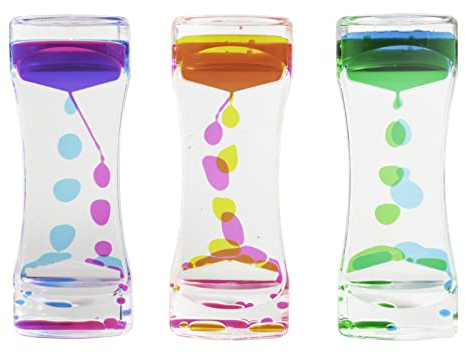 Liquid Sensory Timer for Autism, Sensory Needs, ADHD, Stress Relief, Anxiety. Autism Toy and Special Needs Sensory Fidget. Choice of Colour. (Blue & Green)