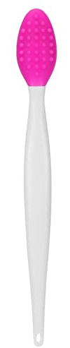Silikon-Nasenreinigungsbürste, Silikon-Peeling-Lippenbürste, Tiefenreinigungs-Peeling-Lippenbürste mit Doppelseitiger Oberfläche, Gesichtsbürste Zur Reinigung von Mitessern,(rosarot)