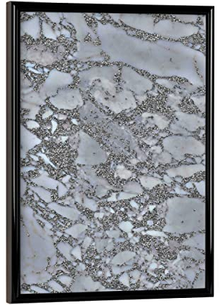artboxONE Poster mit schwarzem Rahmen 18x13 cm Abstrakt Glitter Loves Marble - Wisdom - Bild Glitzer