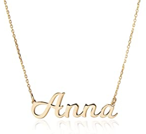 Sakrami Collana con Nome in Argento - Colore Giallo Collana in Argento 925 Sterling, con Nome Personalizzabile + Confezione regalo Personalizzata - per Compleanno o Anniversario (Giallo)