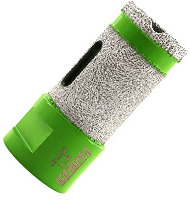 FACHLICH Diamantbohrer Fliesenbohrer 25mm Diamant Fingerfräser Lochsäge M14 Gewinde für Porzellan Fliese Keramik Granit Marmor Trockenbohren