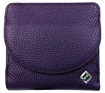 FreeHaveFun Reise Geldbörse Damen Klein, Leder lila, Kleines Portmonee kompakt, Kleiner Geldbeutel, Mini Portemonnaie für Mädchen, small Wallet for Women, kleine Geldtasche Kinderportmonee Brieftasche