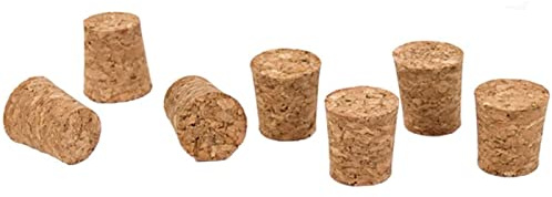 Acan Tradineur - Pack de 7 tapones cónicos de corcho para botellas, garrafas, botes, frascos, bar, restaurante, vino, aceite, 22 x 17 x 24 mm