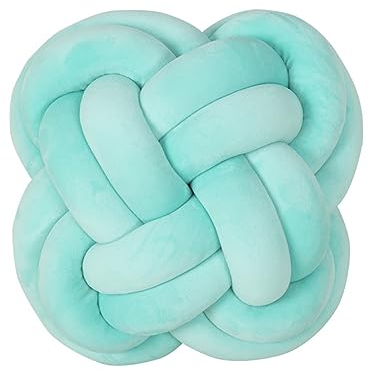 2 Stück Weiche Knotenkissen Plüsch Knoten Ball Kissen Handgemachtes Baby-Schlafkissen Knoten Zierkissen Dekoratives Kissen Geknotete Wurfkissen für Schlafzimmer Wohnzimmer Sofa Auto Dekor H 30cm