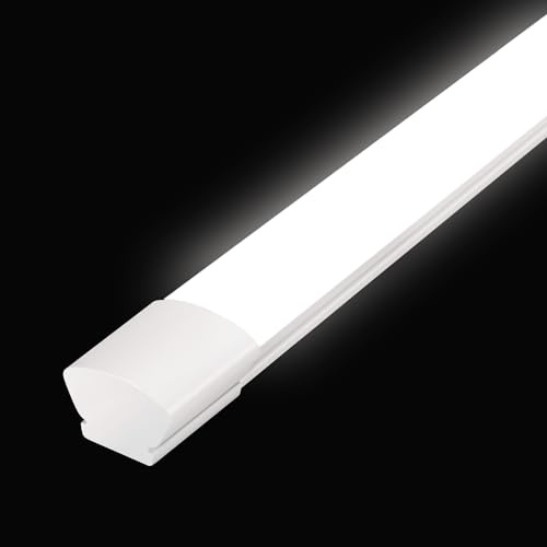 OPPEARL Deckenleuchte LED 60CM, 14W 1400LM, IP65 Wasserdichte, 4000K, Weiß, 62 cm x 6 cm x 4.1 cm, Für Büro, Küche, Badezimmer, Schlafzimmer, Wohnzimmer, Balkon, Keller, Garage