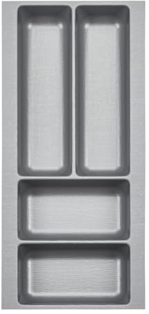 Orga-Box 2 Besteckeinsatz Tiefe: 461 x Breite: 209 mm silbergrau | mit Canvas Struktur für 30er Nobilia Schublade bis 07.2012 BITTE MESSEN SIE IHR SCHUBLADENINNENMAß!