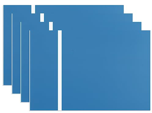4 Stück Acrylplatten, Blaue Platte Weiß Geschnitzt Acrylglas Platte 30cm x 20cm Geschnitzt Acryl Blatt Schilder Maßgeschneiderte Personalisierte Schilder für das Home Office