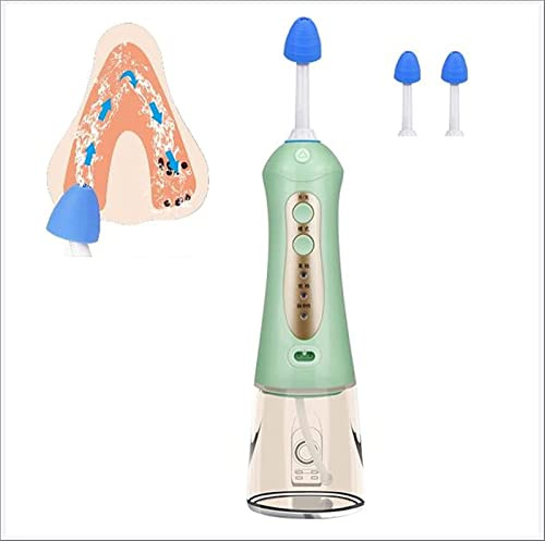 Kit de rinçage des Sinus, kit de rinçage des Sinus électrique pour Lavage Nasal, avec 3 Modes de Nettoyage et 2 Buses, buse rotative à 360°, pour l'irrigation nasale, soulagement d